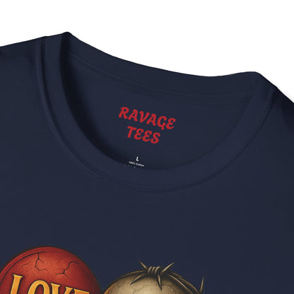 Love & Hate Skull Graphic Tee