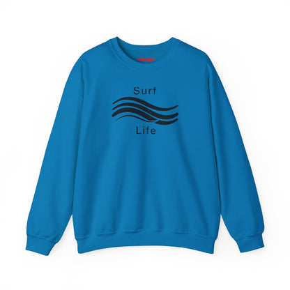 Surf Life Unisex Crewneck Sweatshirt | Beach Vibes, California Style, Perfect for Surfers