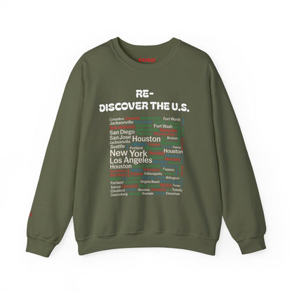 City Map Crewneck Sweatshirt, Cozy Urban Style for Travel Lovers or Travel Enthusiasts