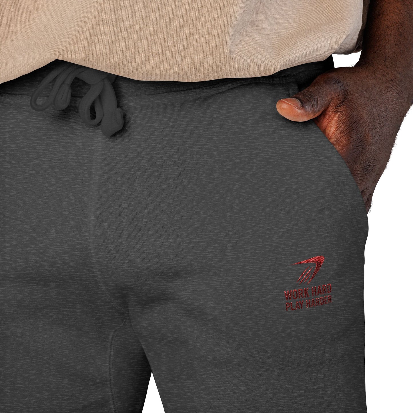 Embroidered '7' Logo Fleece Sweatpants — Cozy White Joggers