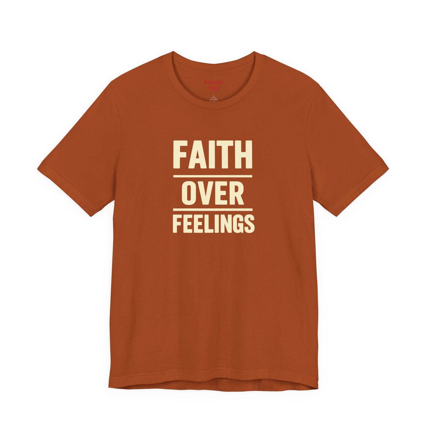 Faith Over Feelings Tee - Inspiring Unisex Short Sleeve Shirt for Everyday Comfort, Motivational Gift, Casual Wear, Spiritual Apparel, [...]