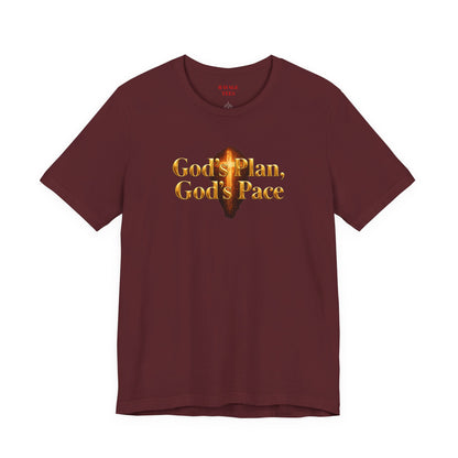 Christian Tee "God's Plan, God's Pace"