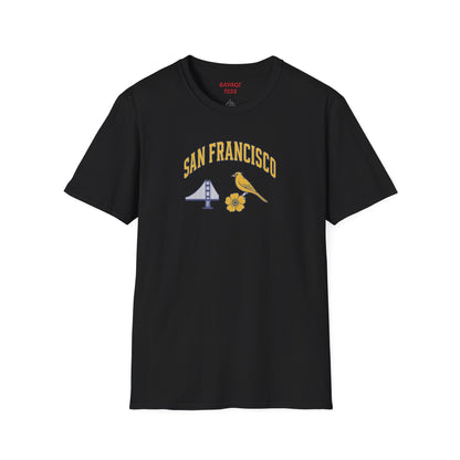 SAN FRANCISCO Vibes Unisex T-Shirt – Casual Summer Tee, Beachwear, Travel Outfit, Vacation Style, Gift for Him or Her