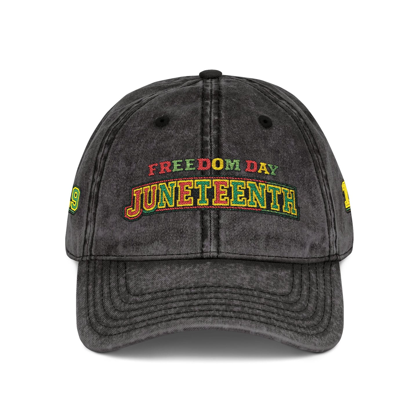 Vintage Embroidered Juneteenth — Freedom Day Cap