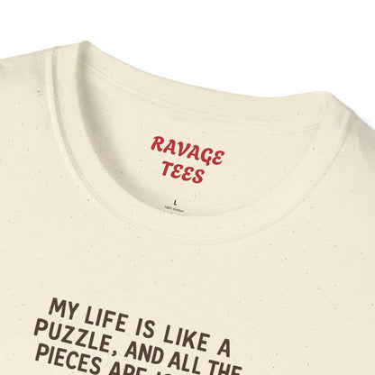 Puzzle Issues Unisex Tee – Funny Quote T-Shirt, Humor Gift, Casual Everyday Wear, Unique Puzzle Lover Shirt"