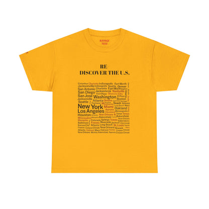Re-Discover the U.S. Travel T-Shirt, Adventure Tee, USA Discovery Shirt