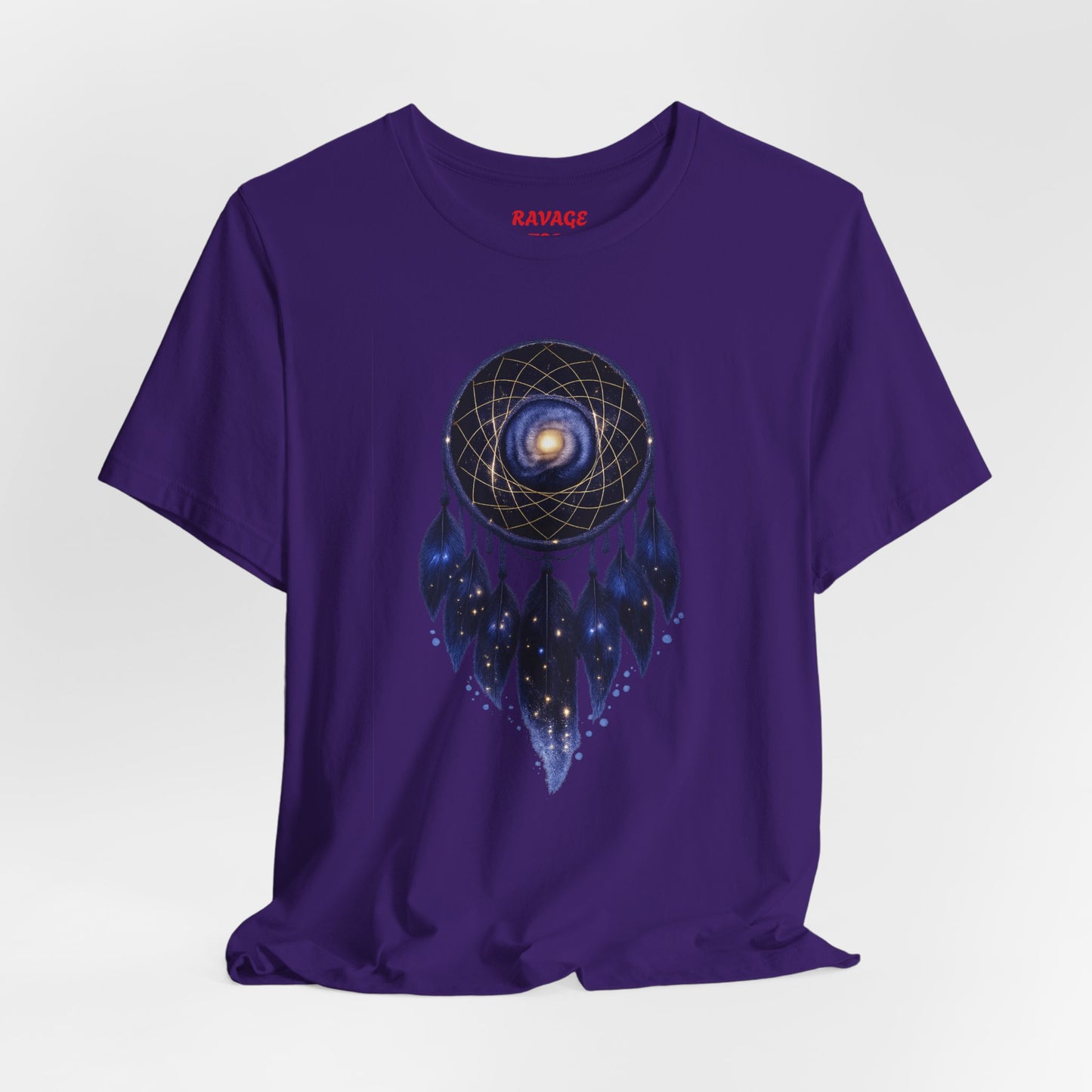 Dreamcatcher Galaxy T-Shirt — Mystical Cosmic Feather Tee