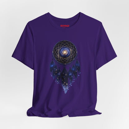 Dreamcatcher Galaxy T-Shirt — Mystical Cosmic Feather Tee