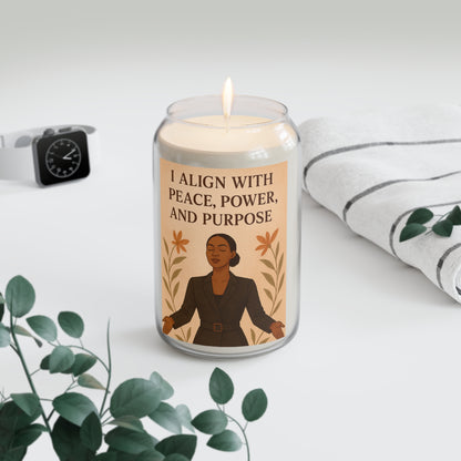 I ALIGN WITH PEACE, POWER AND PURPOSE SCENTED CANDLE