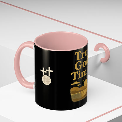 Trust God's Timing Christian Coffee Mug – Inspirational Accent Cup (11oz & 15oz), Faith-Based Gift for Coffee & Tea Lovers
