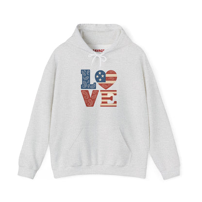 Unisex Hooded Sweatshirt with 'LOVE' Design - Cozy Gift for Friends, Valentine's Day, Casual Wear, Relaxation, Everyday Use