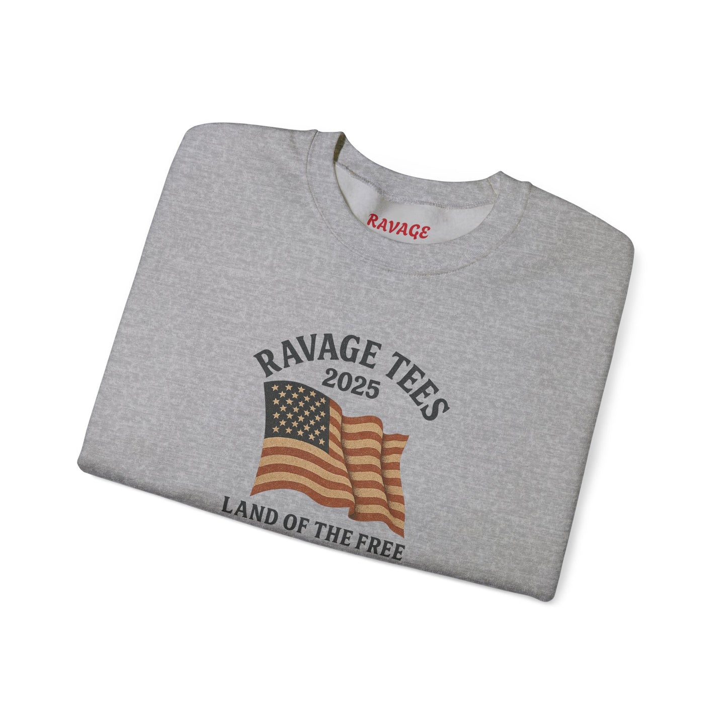 Patriotic Crewneck: "Land of the Free" Unisex Sweatshirt Gift