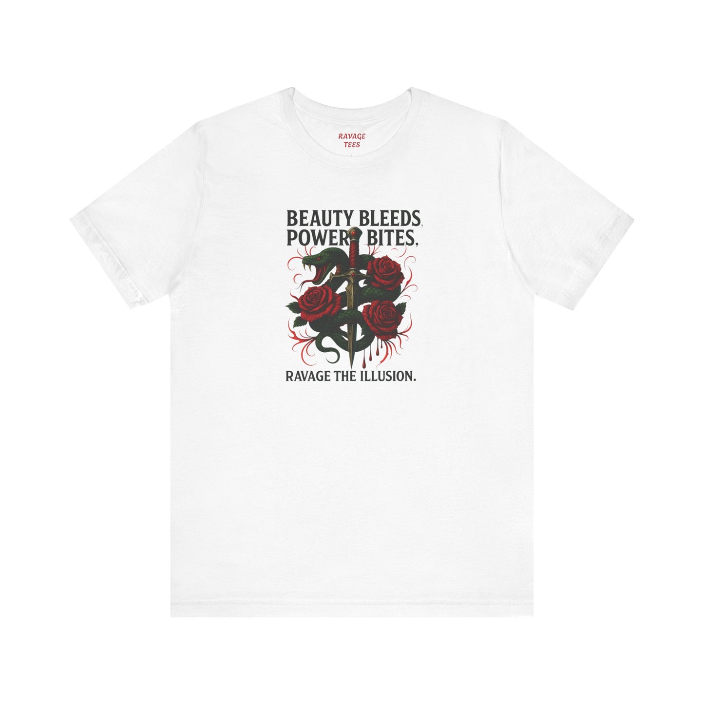 "Beauty Bleeds" Tee: Dark Aesthetic Unisex Graphic T-Shirt
