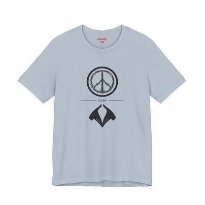 Peace Sign Unisex Jersey Tee, Casual Wear, Gift for Friends, Summer Fashion, Festival Outfit, Eco-Friendly Apparel