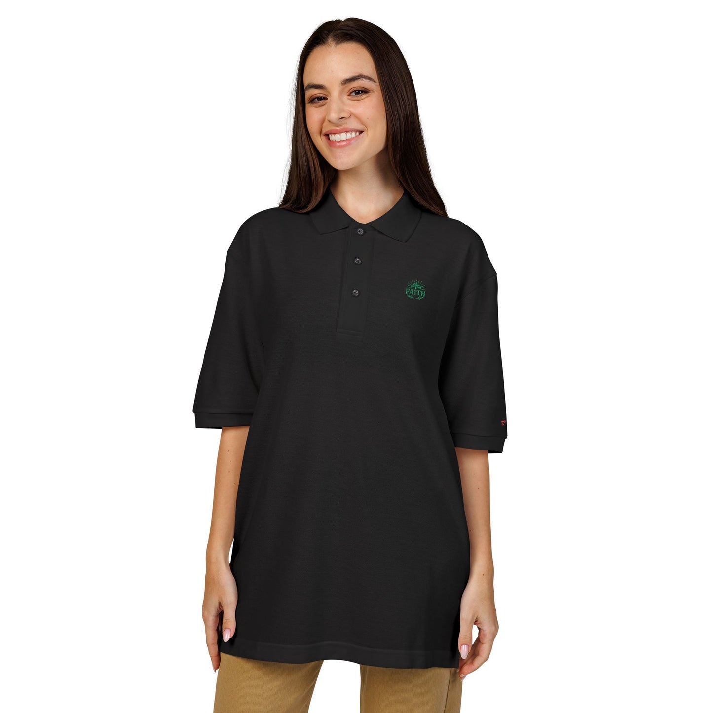 Faith Embroidered Unisex Polo Shirt