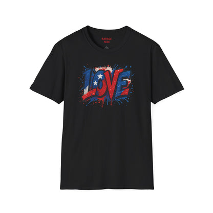 "Freedom & Love" Tee: Unisex 4th of July Graphic Shirt Gift
