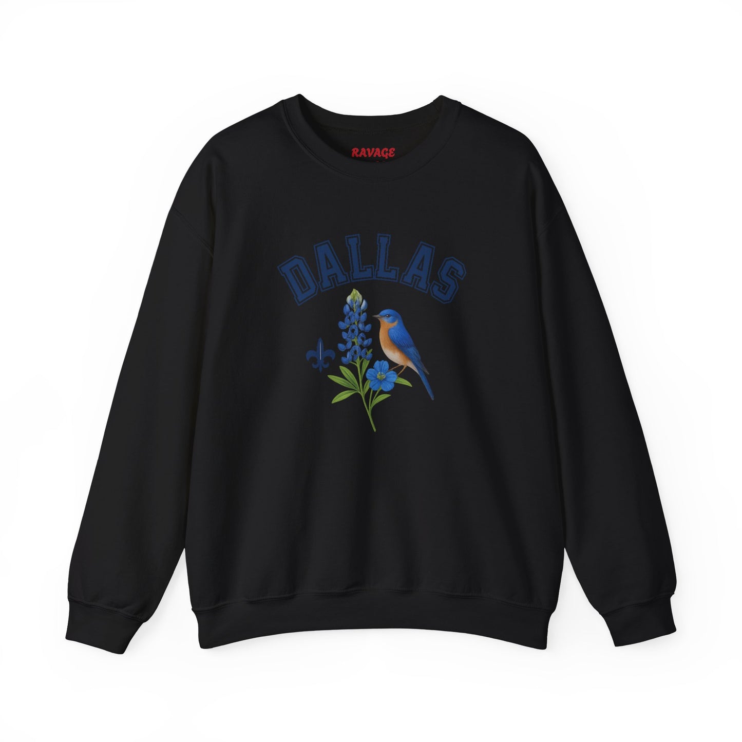 RAVAGE DALLAS - City Vibe Sweatshirt | Unisex Cardinal Crewneck, Cozy Fall Fashion, Casual Wear, Bird Lover Gift Idea
