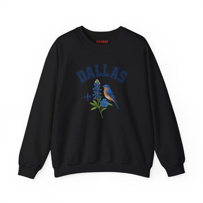 RAVAGE DALLAS - City Vibe Sweatshirt | Unisex Cardinal Crewneck, Cozy Fall Fashion, Casual Wear, Bird Lover Gift Idea