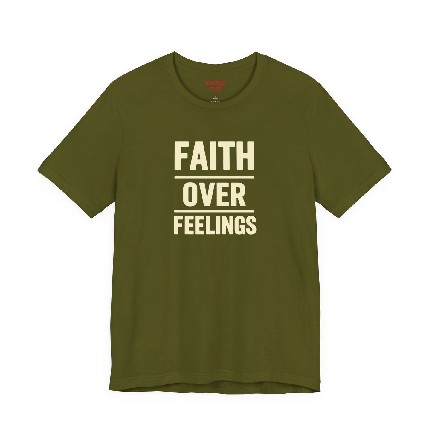 Faith Over Feelings Tee - Inspiring Unisex Short Sleeve Shirt for Everyday Comfort, Motivational Gift, Casual Wear, Spiritual Apparel, [...]