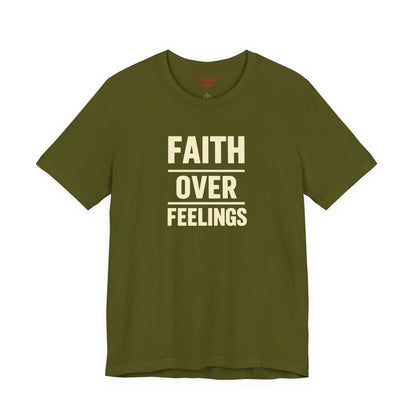 Faith Over Feelings Tee - Inspiring Unisex Short Sleeve Shirt for Everyday Comfort, Motivational Gift, Casual Wear, Spiritual Apparel, [...]