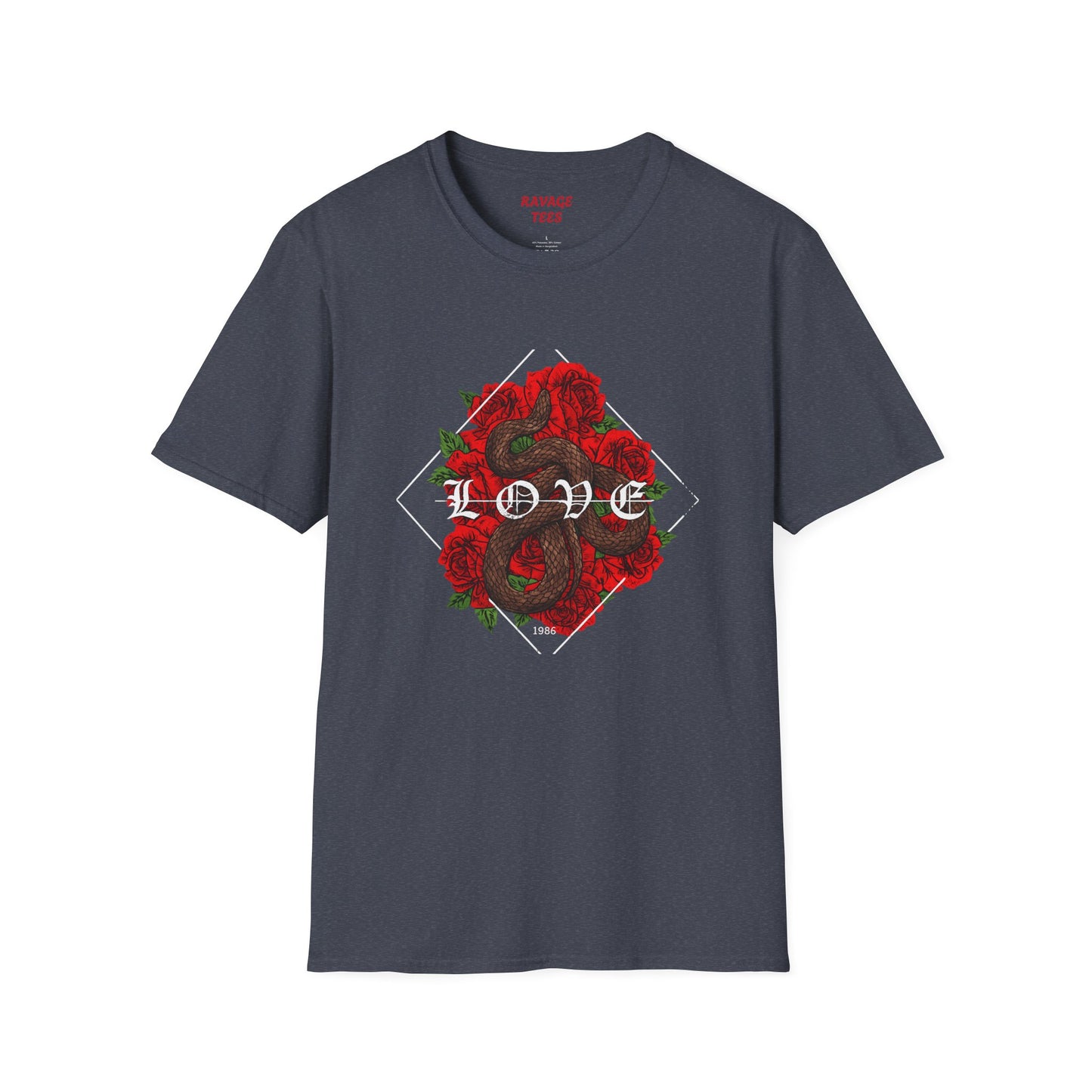 Romantic Floral Love Tee, Unisex Rose T-Shirt