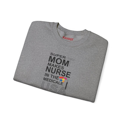 Super Mom Nurse Crewneck Sweatshirt | Medical Gifts, Nursing Sweatshirt