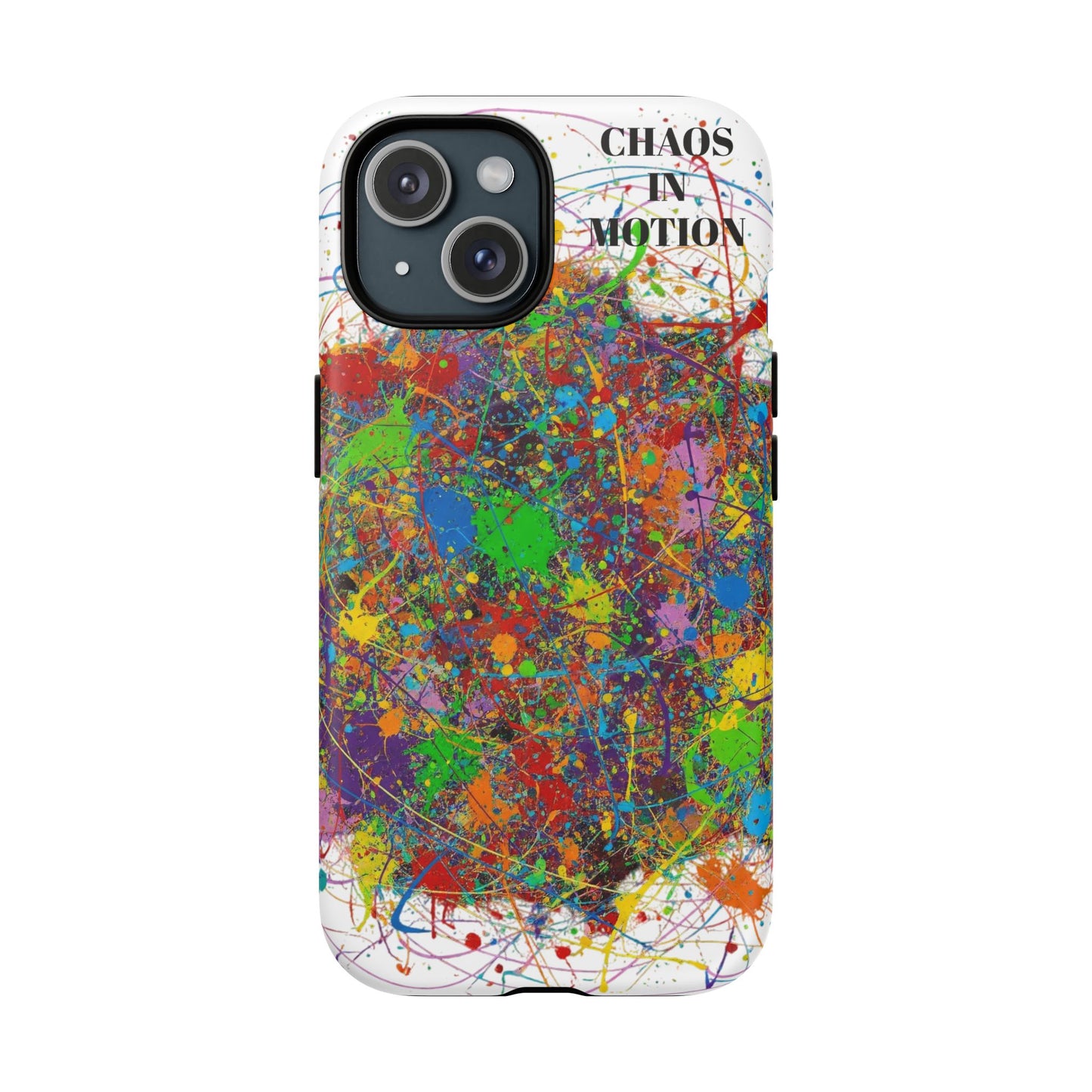 Vibrant Tough Phone Case with Abstract Design – Chaos in Motion Phone Case