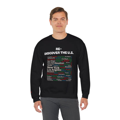 City Map Crewneck Sweatshirt, Cozy Urban Style for Travel Lovers or Travel Enthusiasts