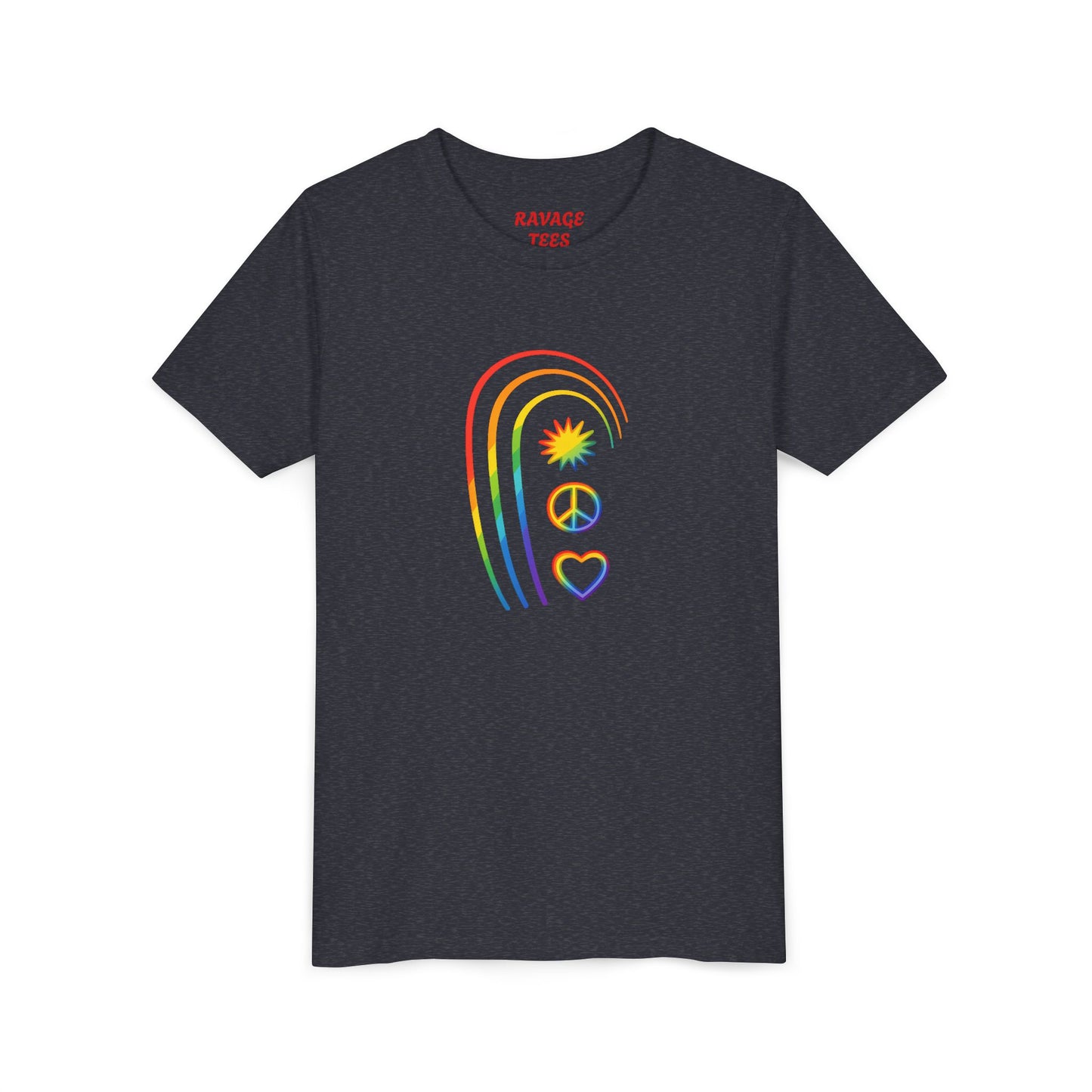 Youth Rainbow Peace & Love Tee