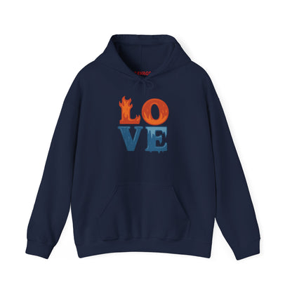 Unisex Hooded Sweatshirt with 'LOVE' Design - Cozy Gift for Friends, Valentine's Day, Casual Wear, Relaxation, Everyday Use