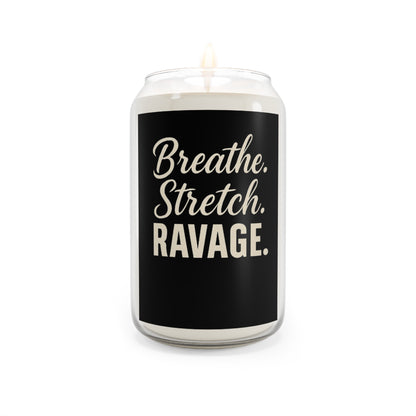 RAVAGE-Scented Soy Candle with Inspirational Quote, Relaxing Home Decor, Gift for Her, Aromatherapy Candle, Black and White Candle