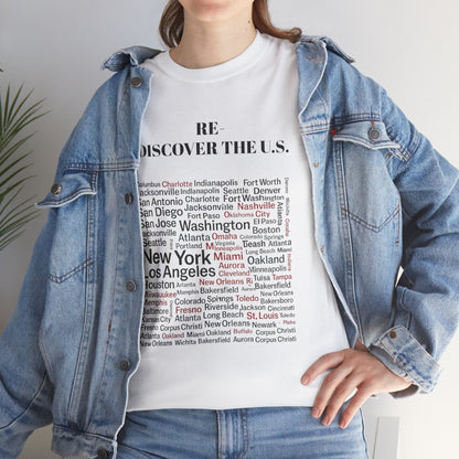 Re-Discover the U.S. Travel T-Shirt, Adventure Tee, USA Discovery Shirt