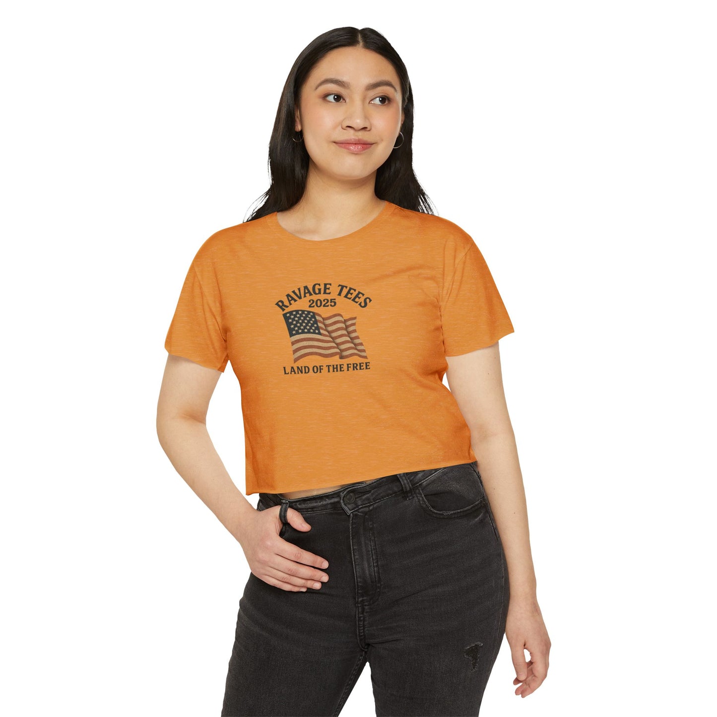 RAVAGE Crop Top: "Land of the Free"