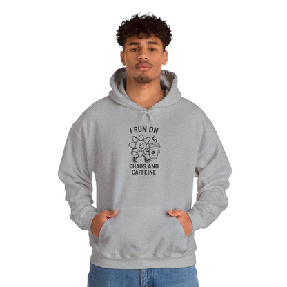 Caffeine Chaos Hoodie - Cozy Unisex Sweatshirt, Ideal for Coffee Lovers, Gift for Friends, Birthday, Relaxation, Casual Wear