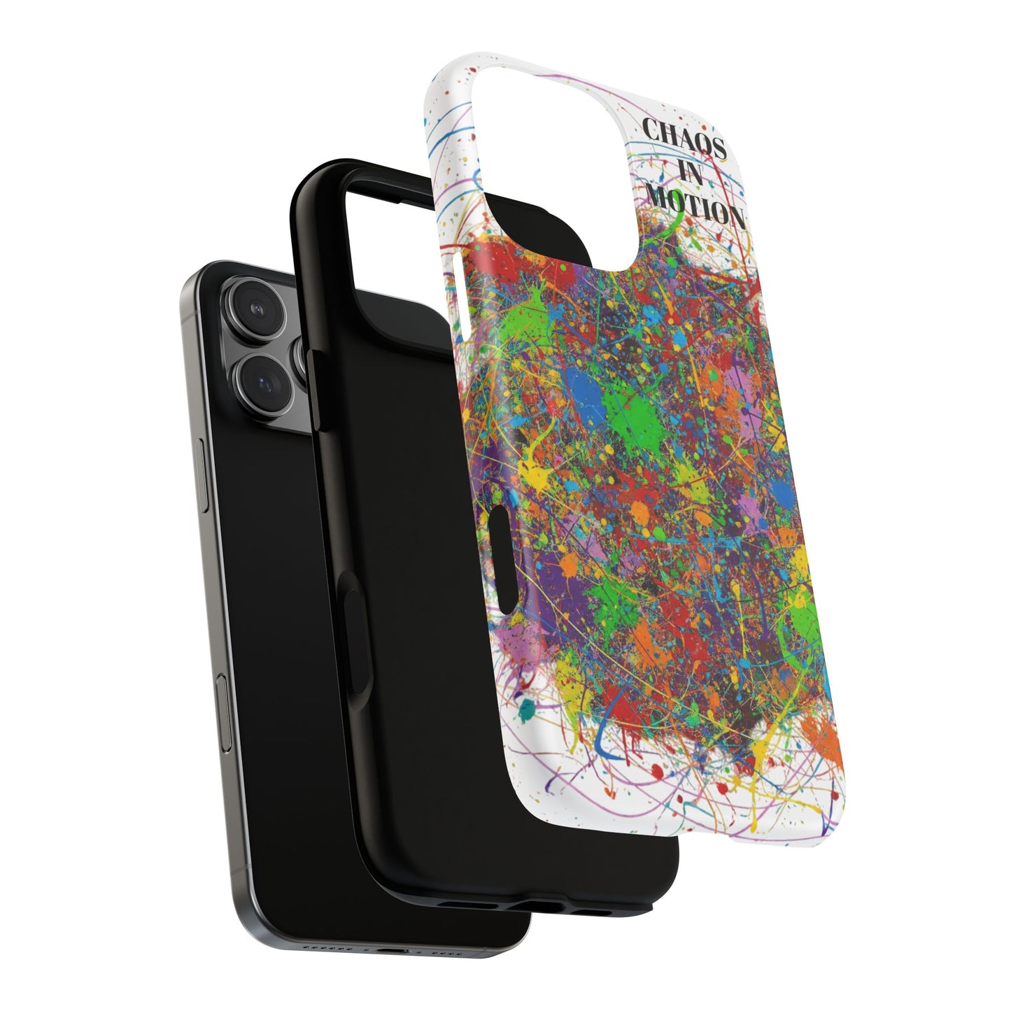 Vibrant Tough Phone Case with Abstract Design – Chaos in Motion Phone Case