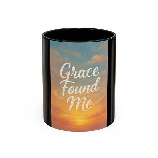 Grace Found Me Inspirational Coffee Mug for Christian Gifts, Religious Mug, Spiritual Decor, Faith-Based Beverage Holder, Gift for Friends