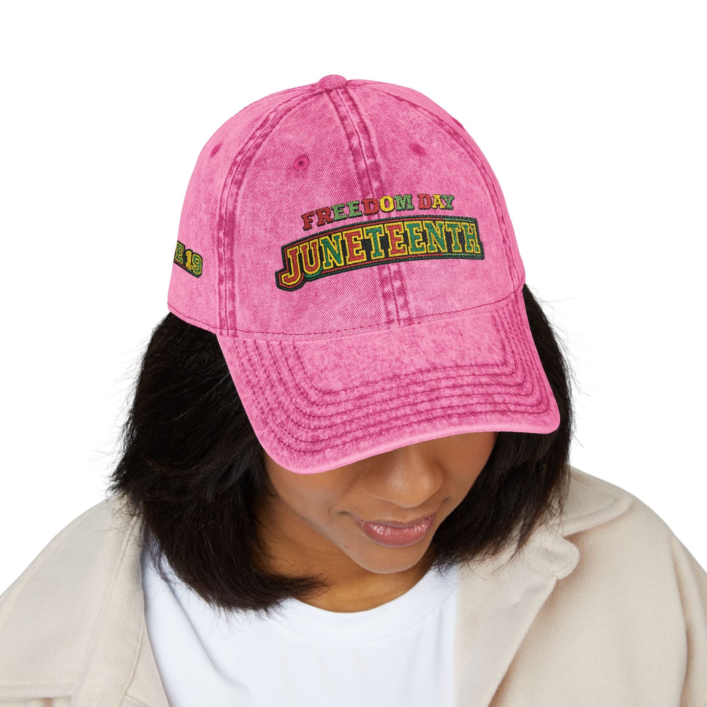 Vintage Embroidered Juneteenth — Freedom Day Cap