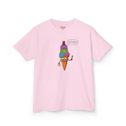 Kids Ice Cream Cone T-Shirt - Fun Summer Apparel, Perfect Gift for Birthdays, Playdates, Ice Cream Lovers, Family Outings