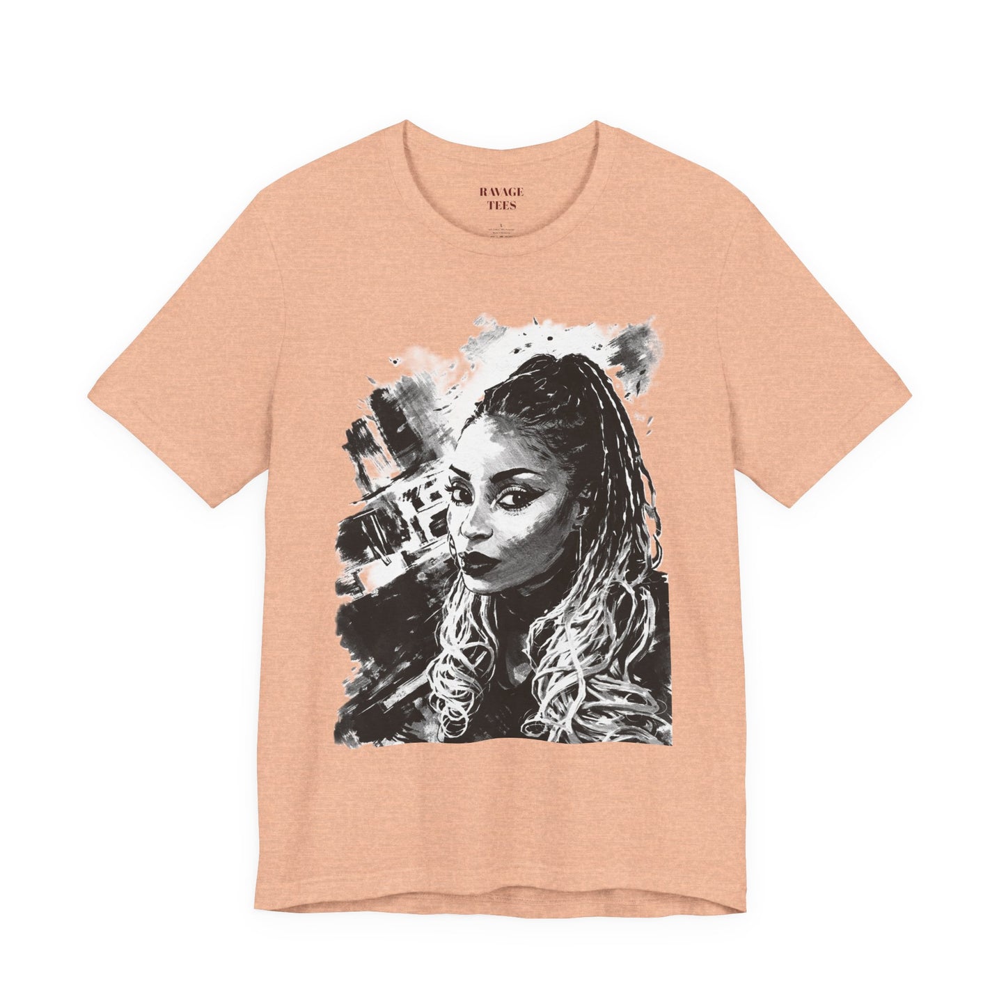 Personalize Black & White Ink Print T-Shirt
