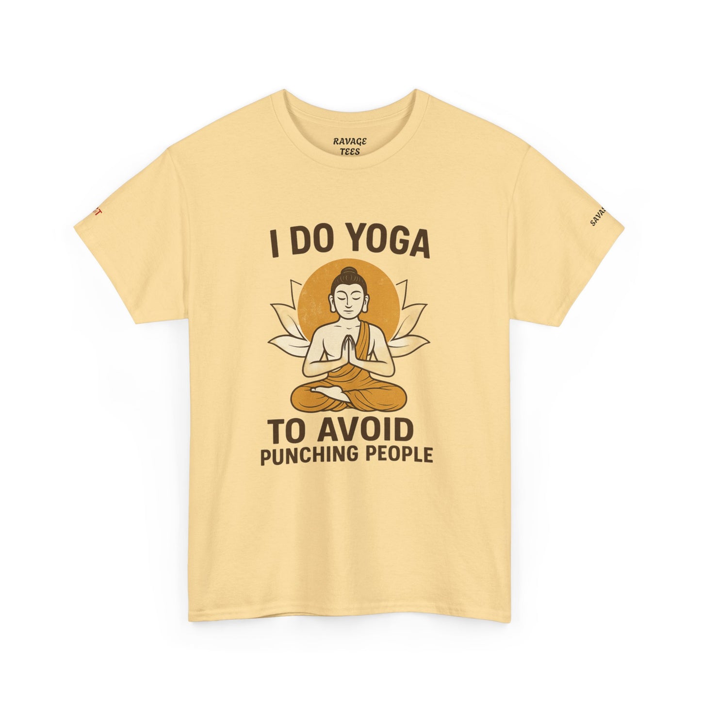 Yoga Humor Tee | I Do Yoga to Avoid Punching People