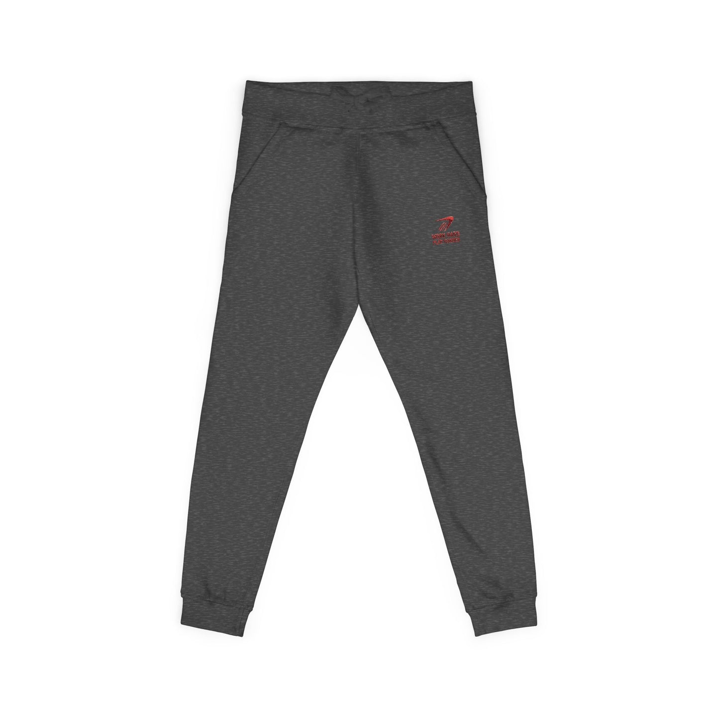 Embroidered '7' Logo Fleece Sweatpants — Cozy White Joggers