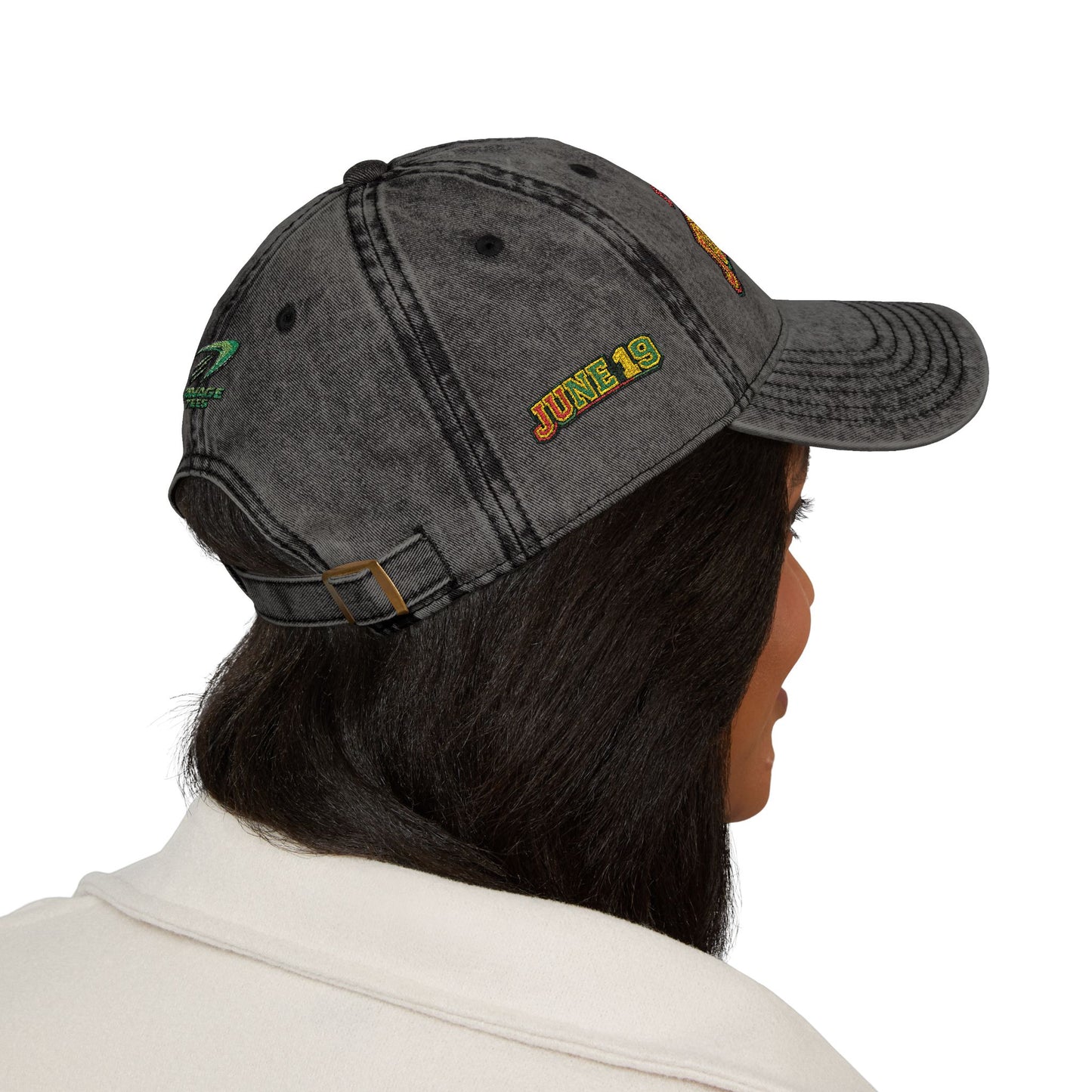 Vintage Embroidered Juneteenth — Freedom Day Cap