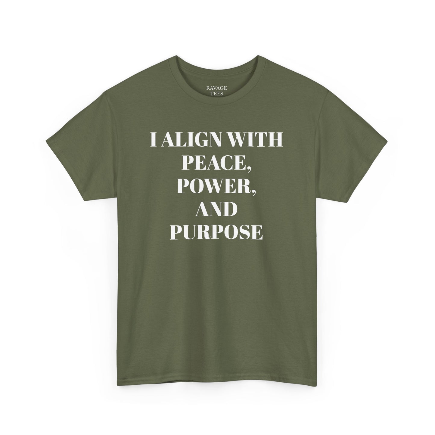 I ALIGN WITH PEACE, POWER AND PURPOSE Tee, Unisex T-Shirt, Soft Cotton Shirt, Minimalist Apparel, Meditative Style, Everyday Wear