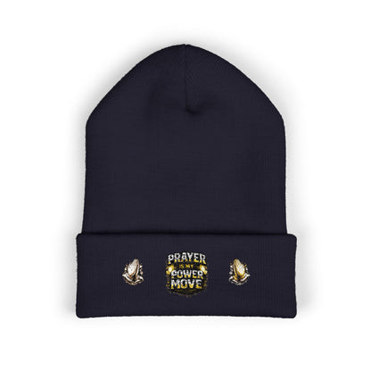 Prayer Power Move Embroidered Beanie
