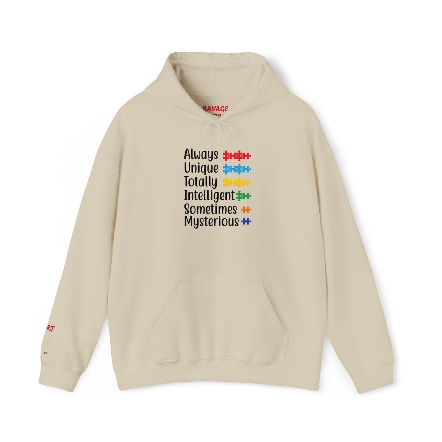 Autism Puzzle Piece Hoodie – Always Unique Design | Inclusive Unisex T-Shirt | Awareness Apparel