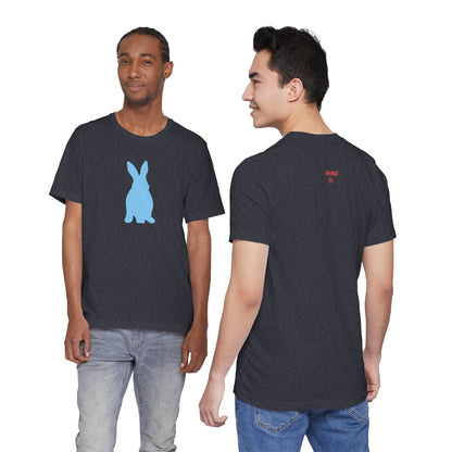 Minimal Blue Bunny Graphic Tee | Unisex Cotton T-Shirt