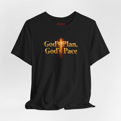 Christian Tee "God's Plan, God's Pace"