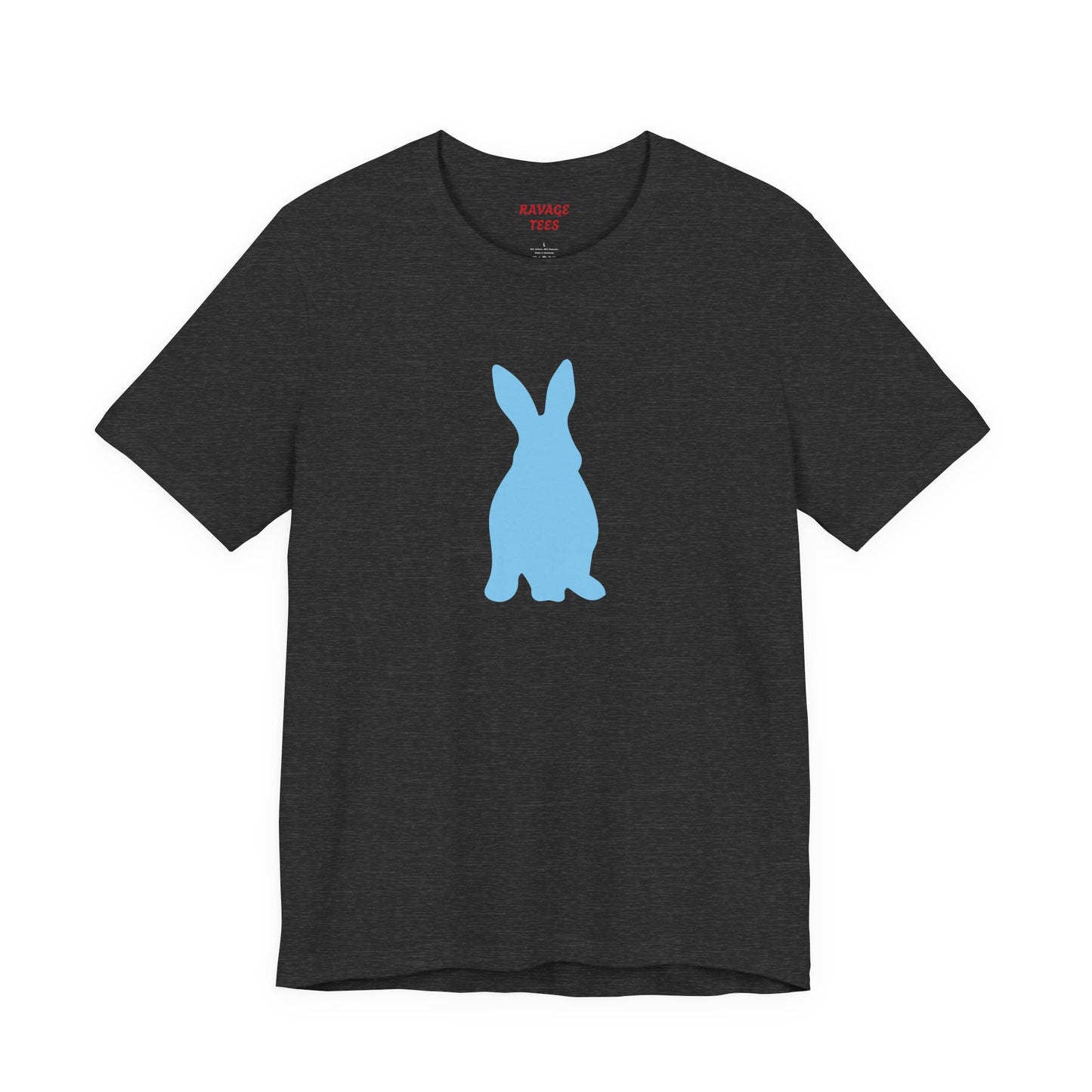 Minimal Blue Bunny Graphic Tee | Unisex Cotton T-Shirt