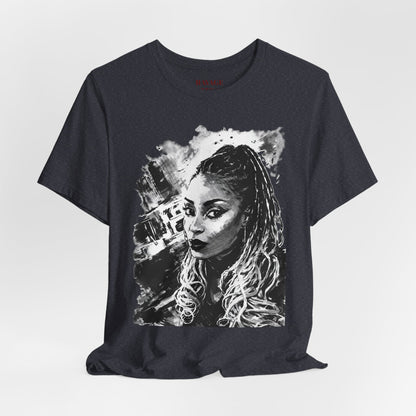 Personalize Black & White Ink Print T-Shirt