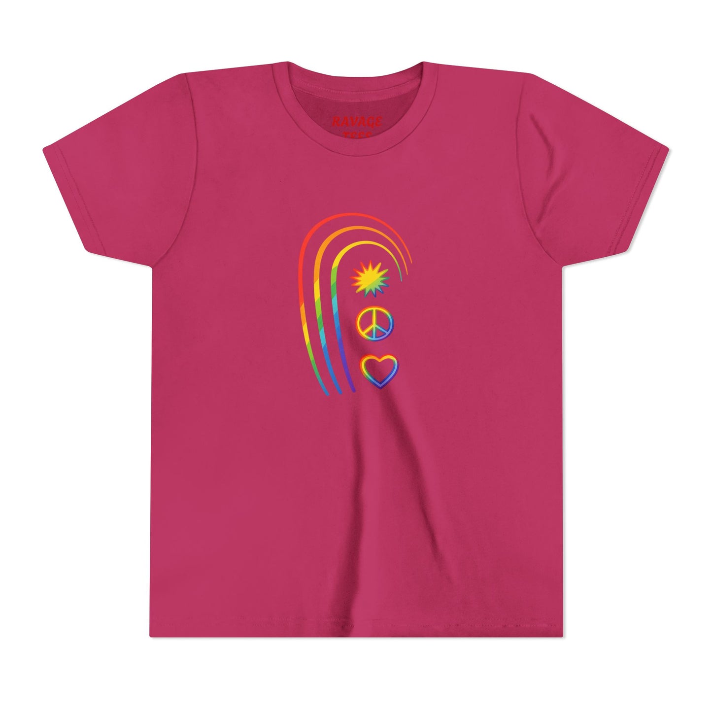 Youth Rainbow Peace & Love Tee